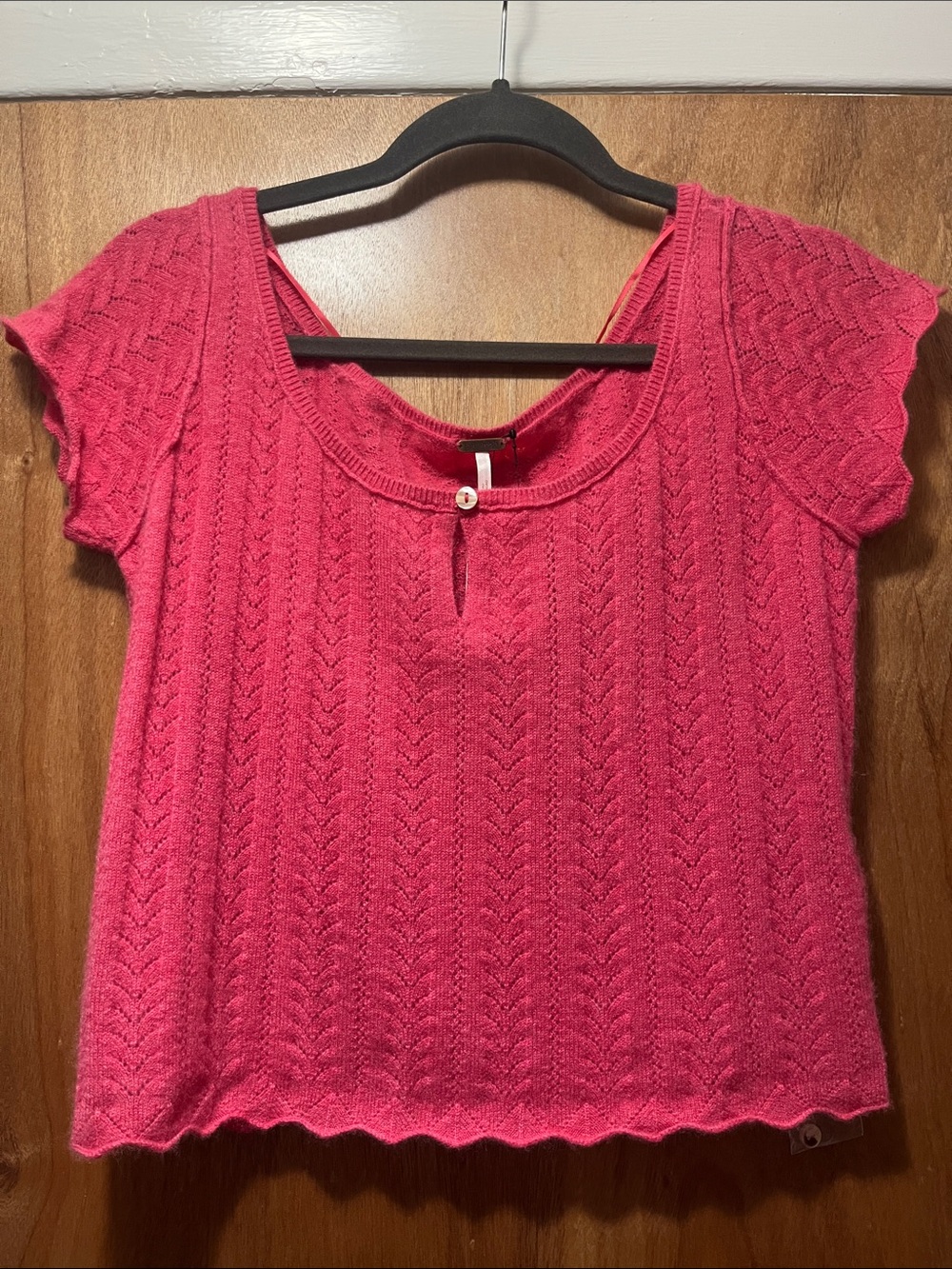 NWT Freepeople 100% cashmere pointelle top
